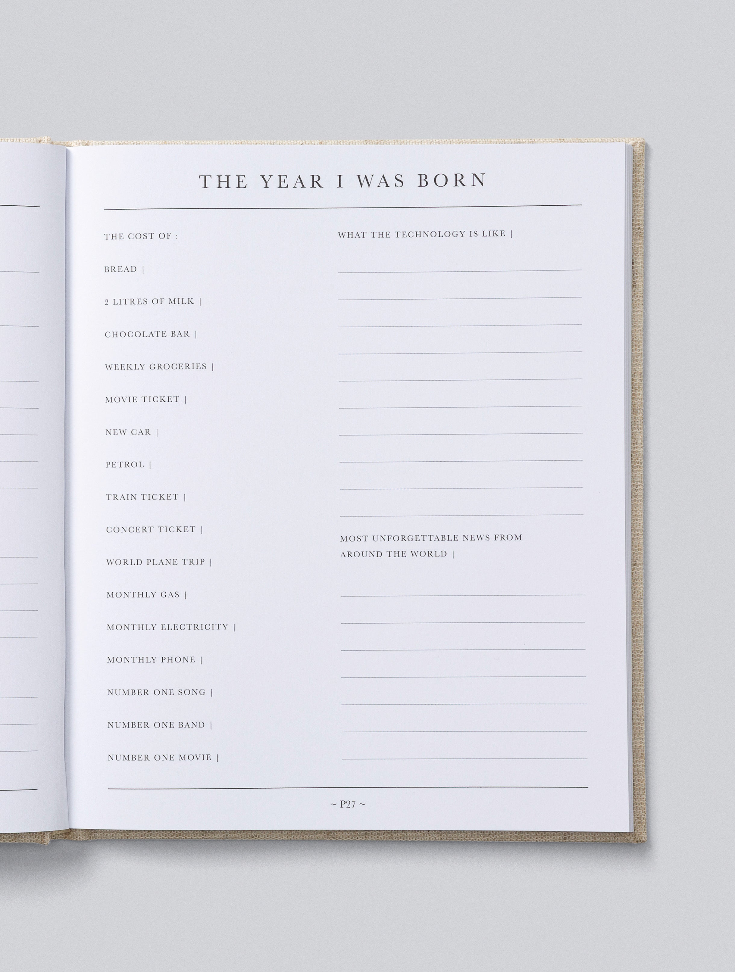 Write To Me - Baby Journal First Year of You
