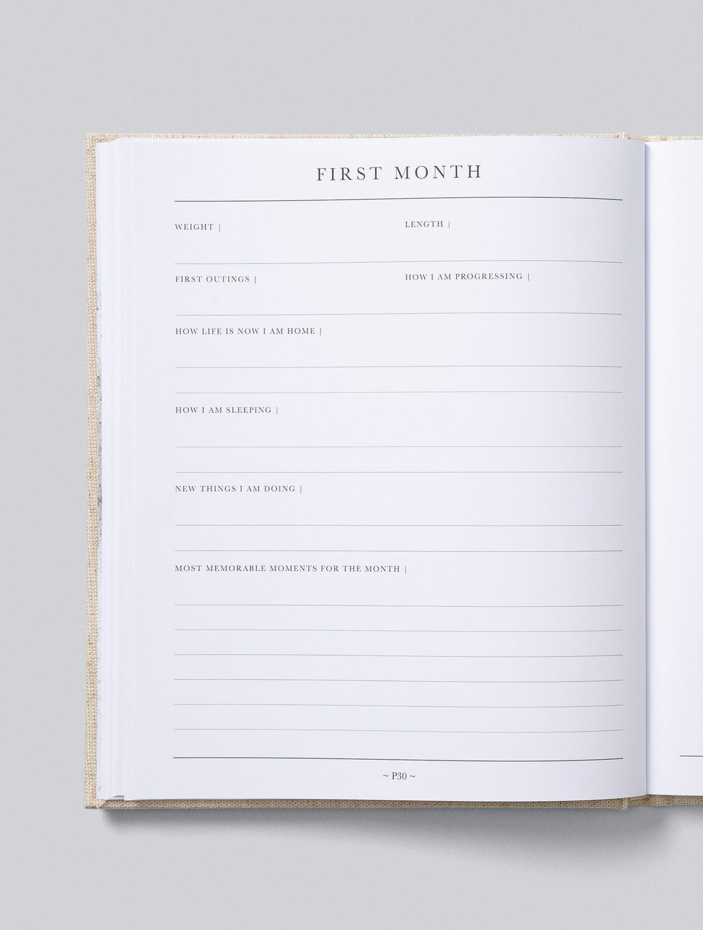 Write To Me - Baby Journal First Year of You