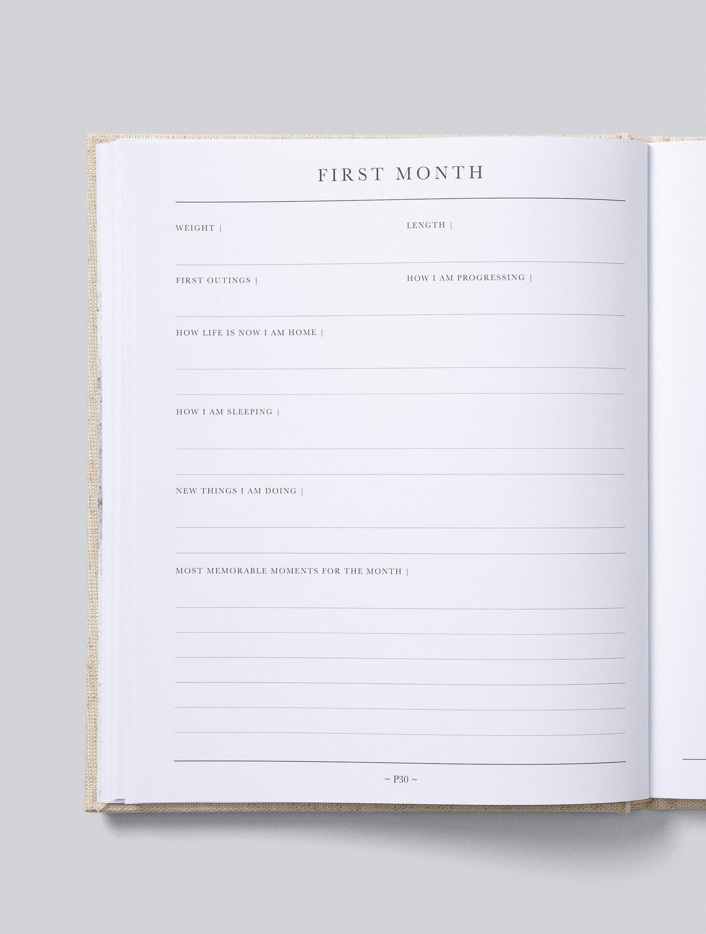 Write To Me - Baby Journal First Year of You