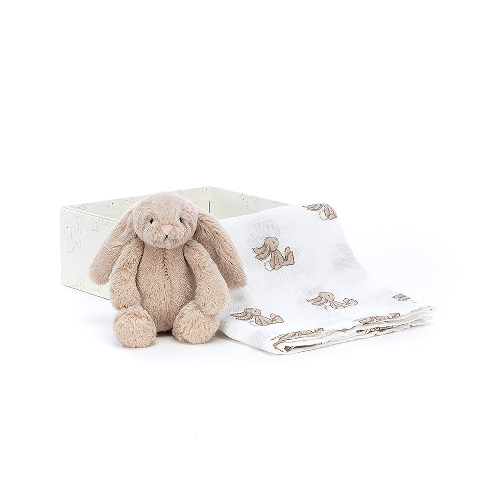 Jellycat Bashful Bunny Gift Set - Beige