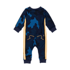 Rock Your Baby Blue Peace Brother Long Sleeve Playsuit