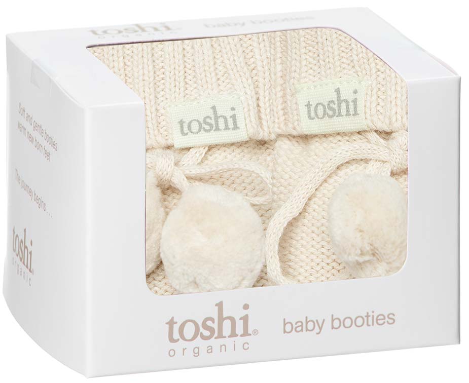 Toshi Organic Booties - Marley / Cream