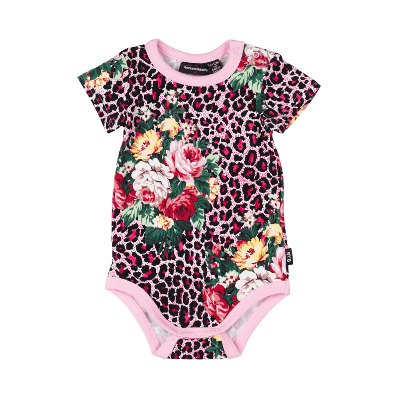 Rock Your Baby Pink Floral Bodysuit