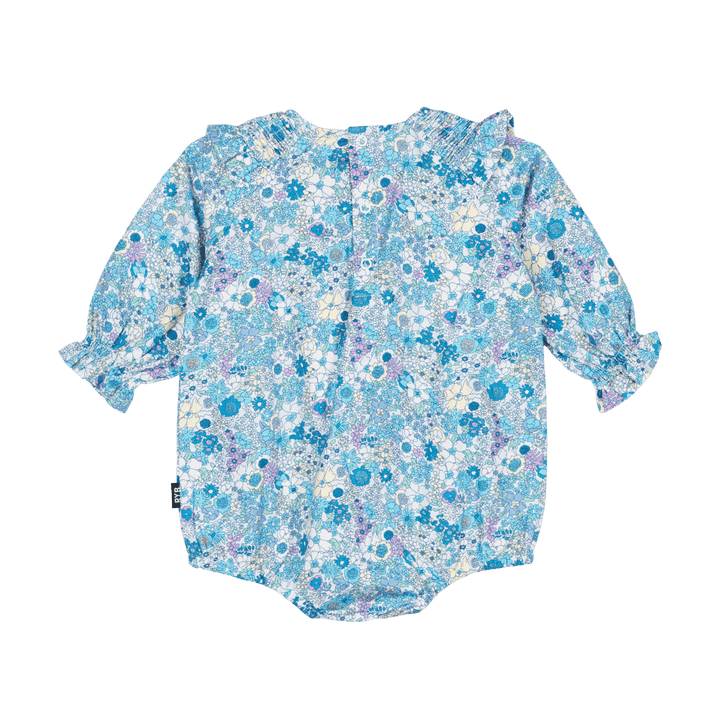 Rock Your Baby Blue Floral Romper