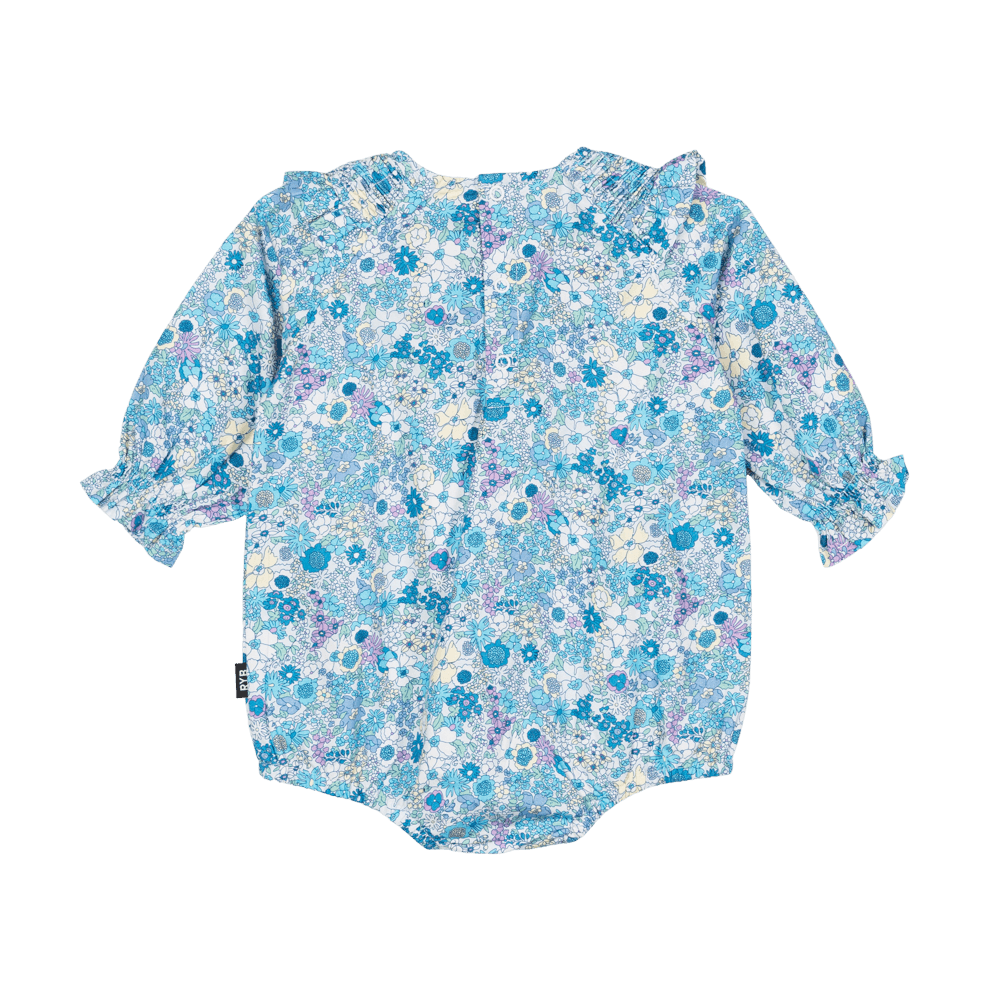 Rock Your Baby Blue Floral Romper