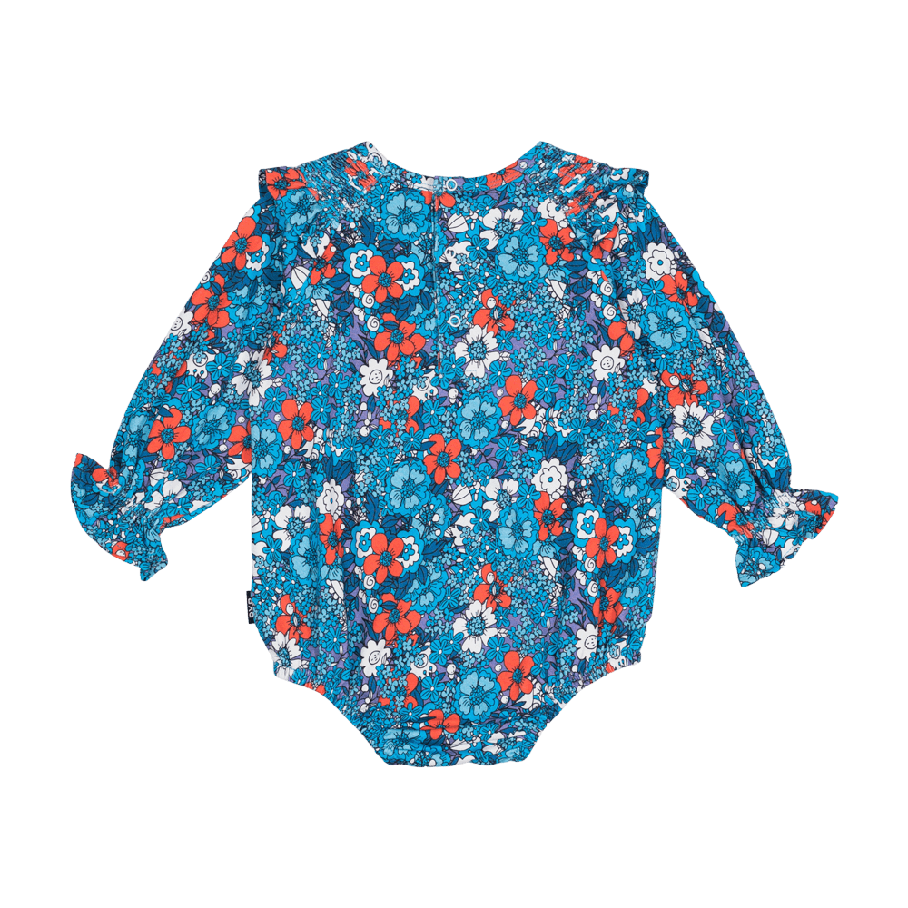 Rock Your Baby Blue Ditsy Floral Romper