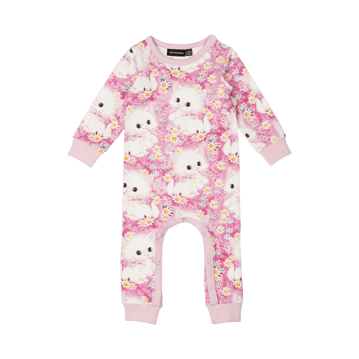 Rock Your Baby White Kitten Baby Playsuit