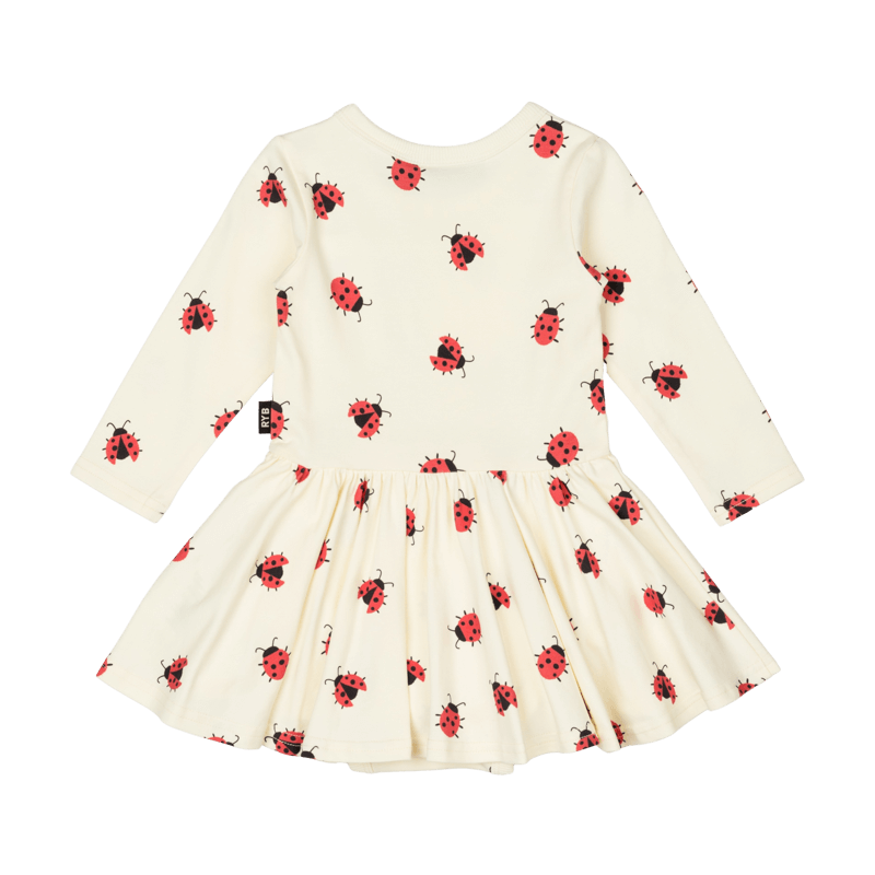 Rock Your Baby Ladybug Baby Waisted Dress