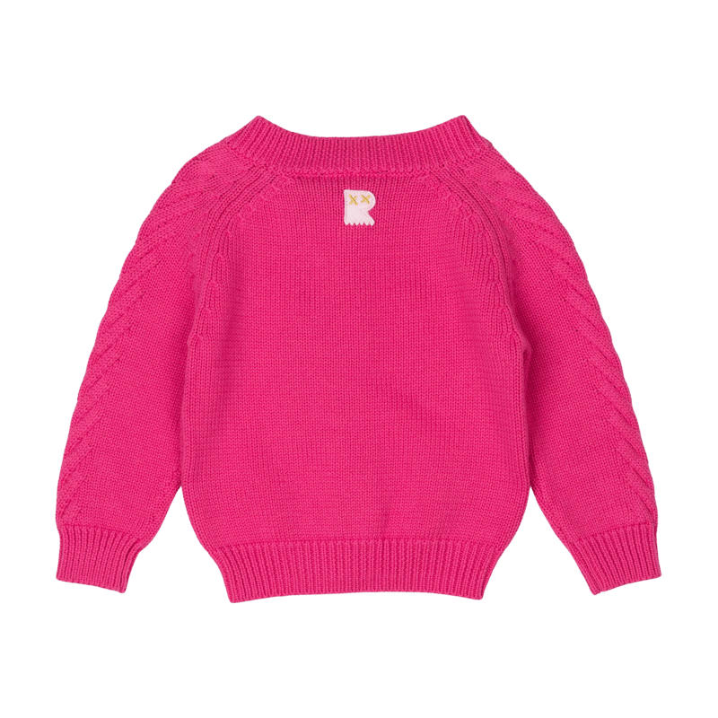 Rock Your Baby Hot Pink Baby Knit Cardigan