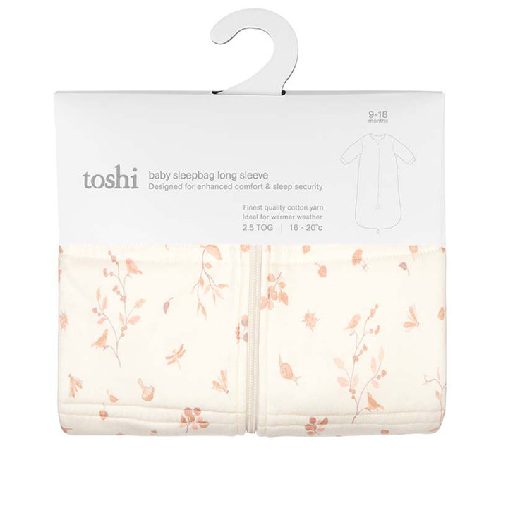 Toshi Baby Sleep Bag Classic Long Sleeve 2.5 TOG - Songbirds