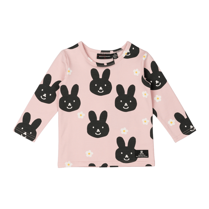 Rock Your Baby Bunny Face Baby Long Sleeve T-Shirt