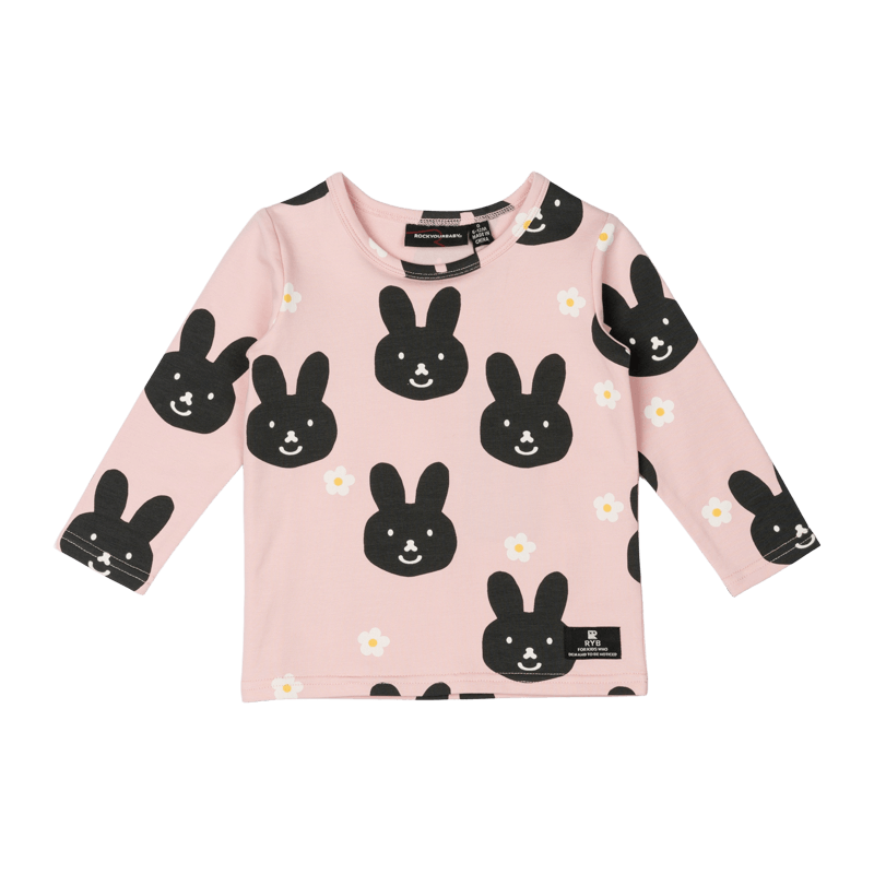 Rock Your Baby Bunny Face Baby Long Sleeve T-Shirt