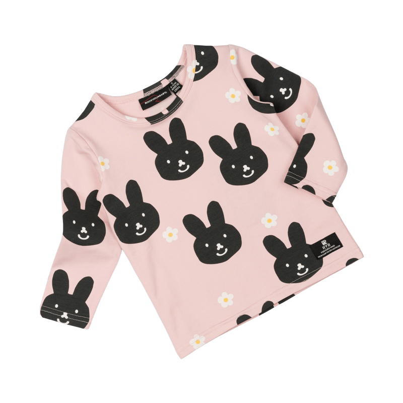 Rock Your Baby Bunny Face Baby Long Sleeve T-Shirt