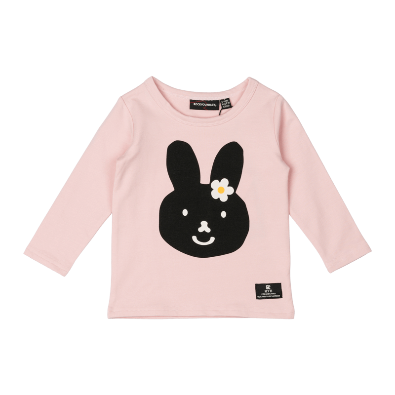 Rock Your Baby Bunny Baby Pink Long Sleeve T-Shirt
