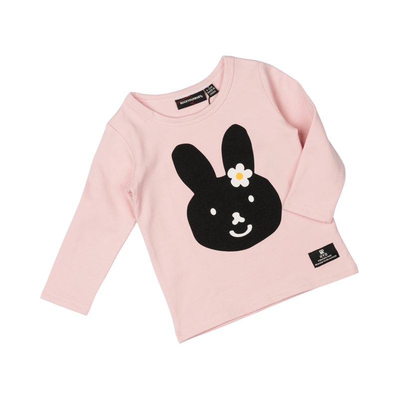 Rock Your Baby Bunny Baby Pink Long Sleeve T-Shirt