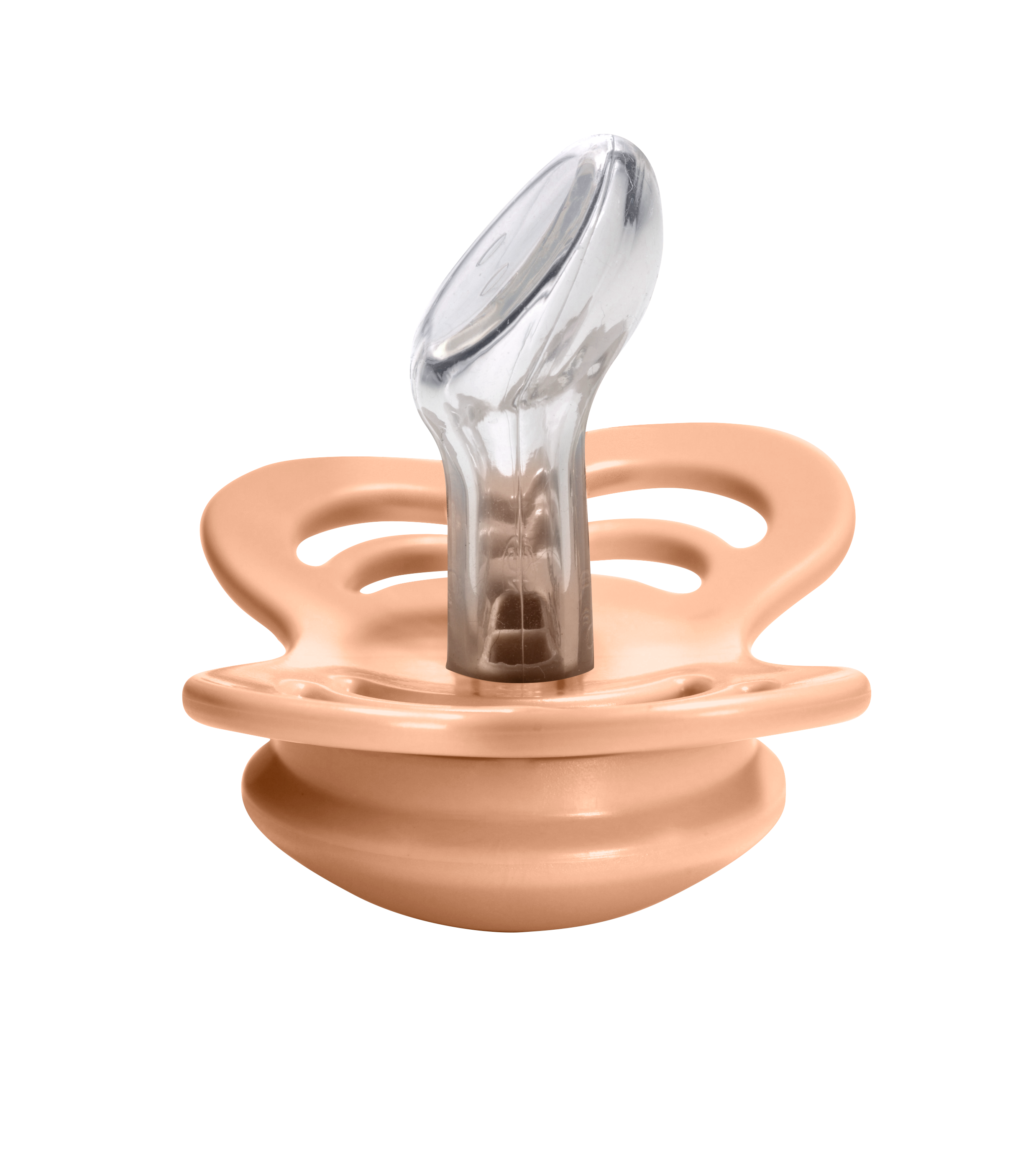 Couture Silicone Pacifier 2 Pack  - Peach/Woodchuck