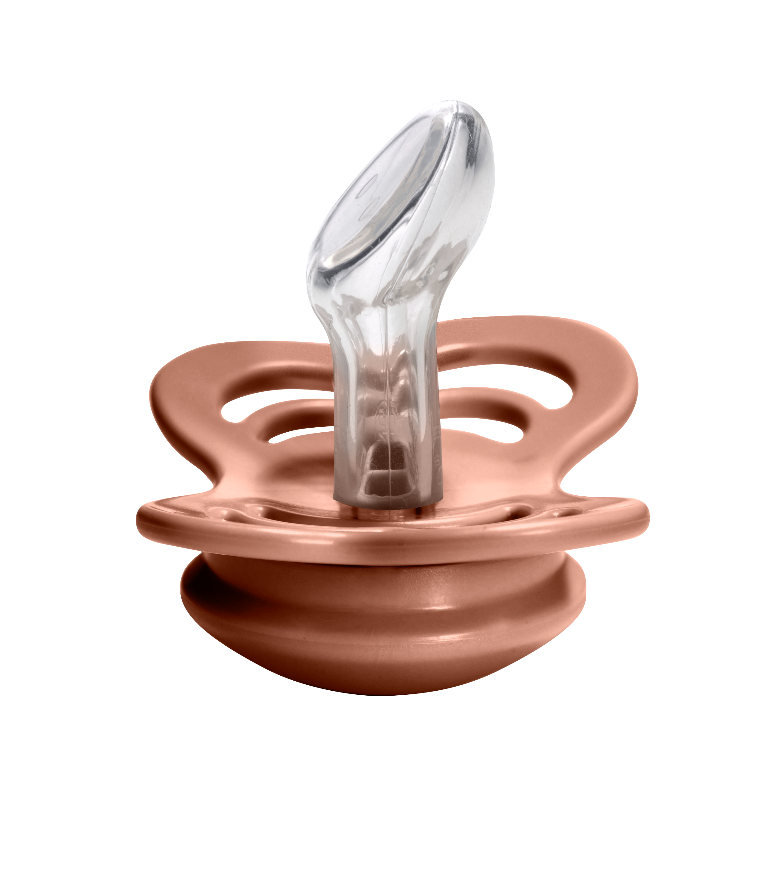 Couture Silicone Pacifier 2 Pack  - Peach/Woodchuck