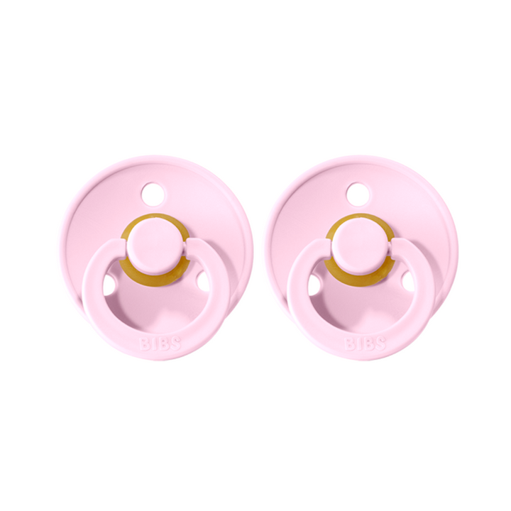 BIBS Colour Pacifier 2 Pack - Baby Pink
