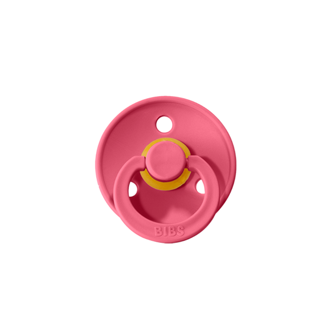 BIBS Colour Pacifier 2 Pack - Coral