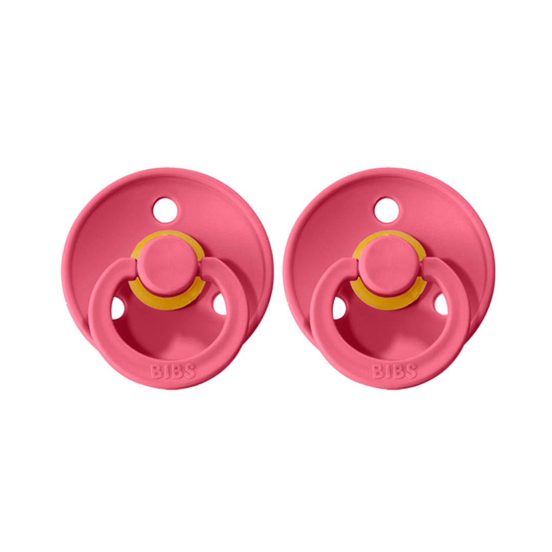 Colour Pacifier 2 Pack - Coral