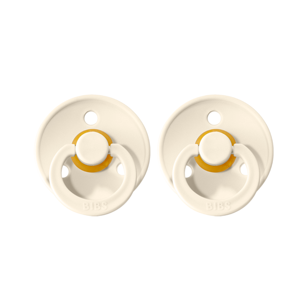 BIBS Colour Pacifier 2 Pack - Ivory