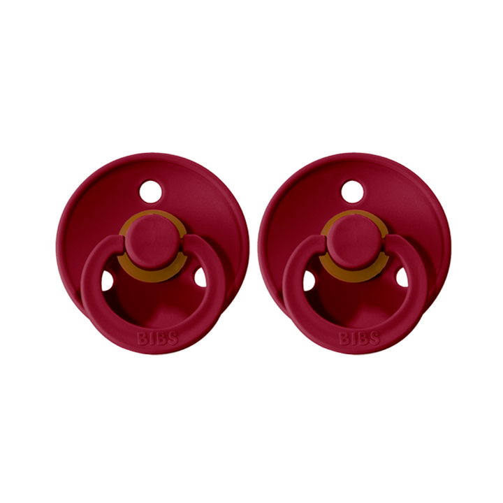 Bibs Pacifier 2 Pack - Ruby