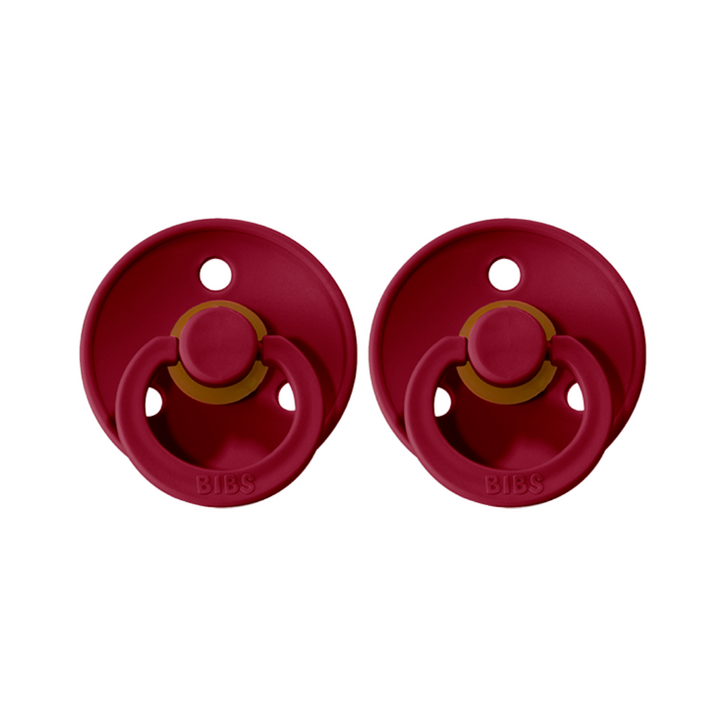 BIBS Colour Pacifier 2 Pack - Ruby