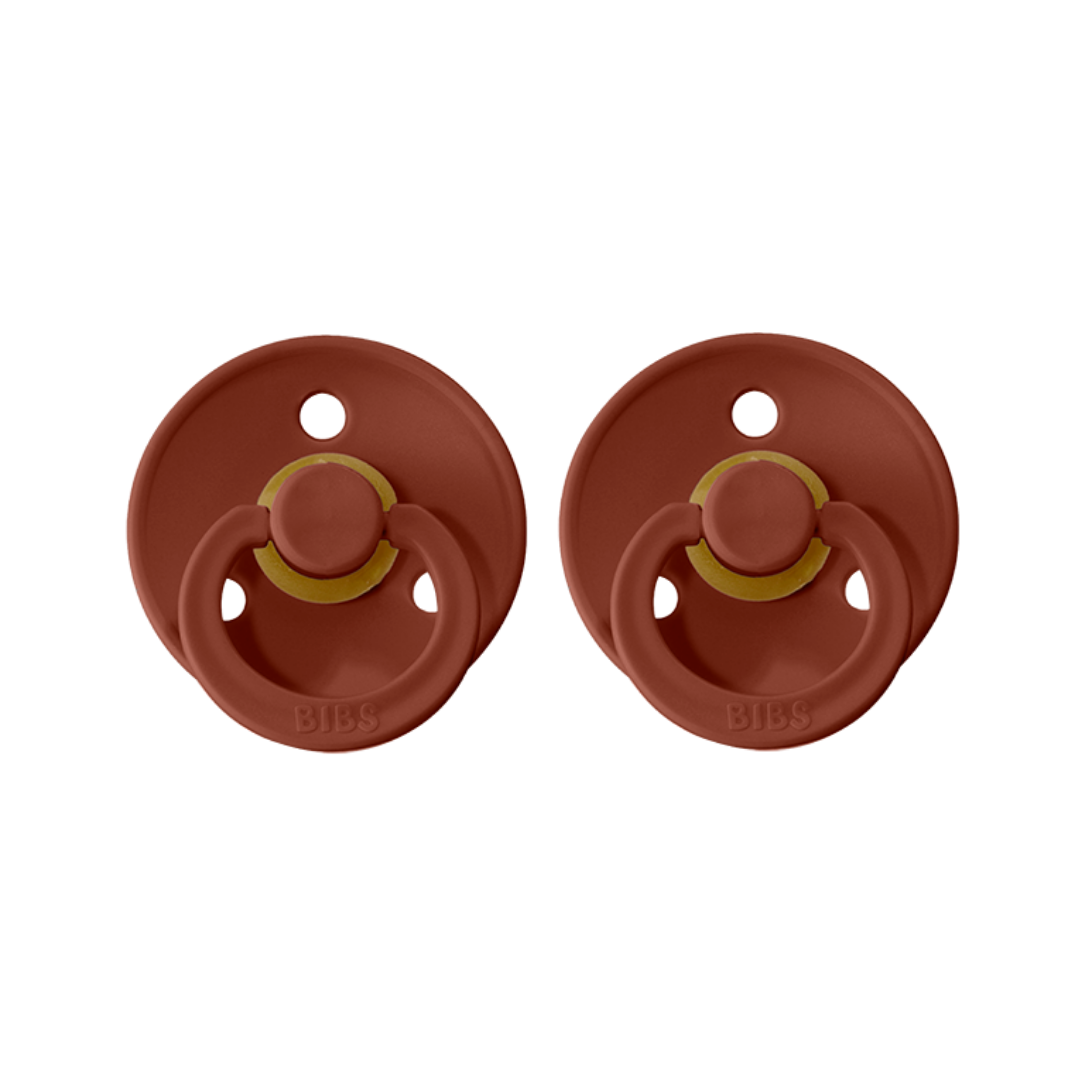 BIBS Colour Pacifier 2 Pack - Rust