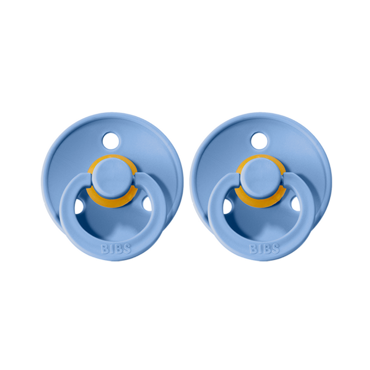 BIBS Colour Pacifier 2 Pack - Sky Blue