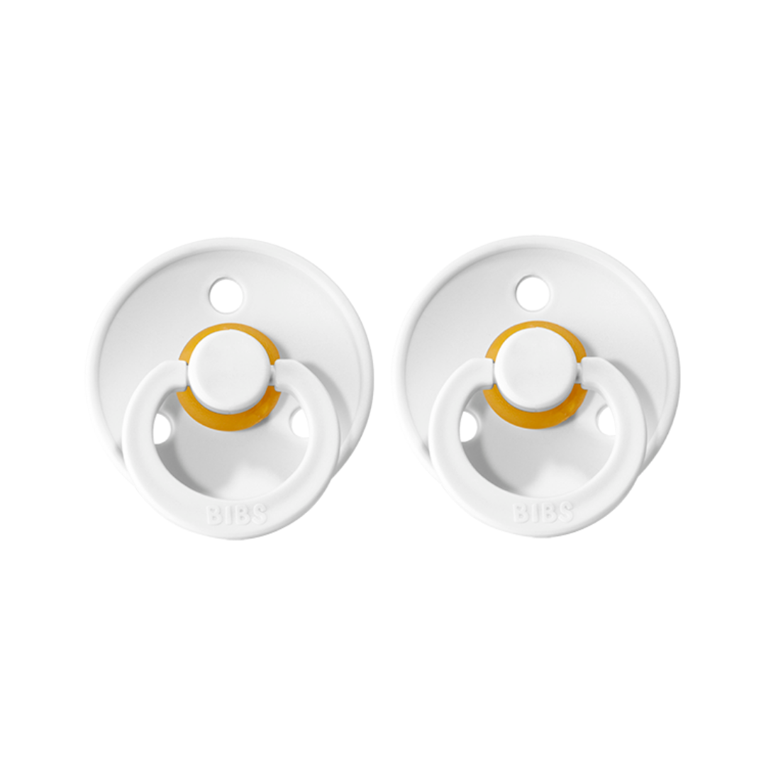 Bibs Pacifier 2 Pack - White