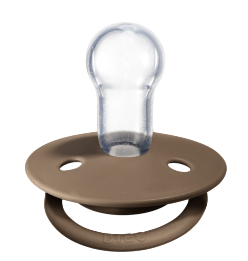 De Lux Silicone Pacifier 2 Pack - Vanilla/Dark Oak