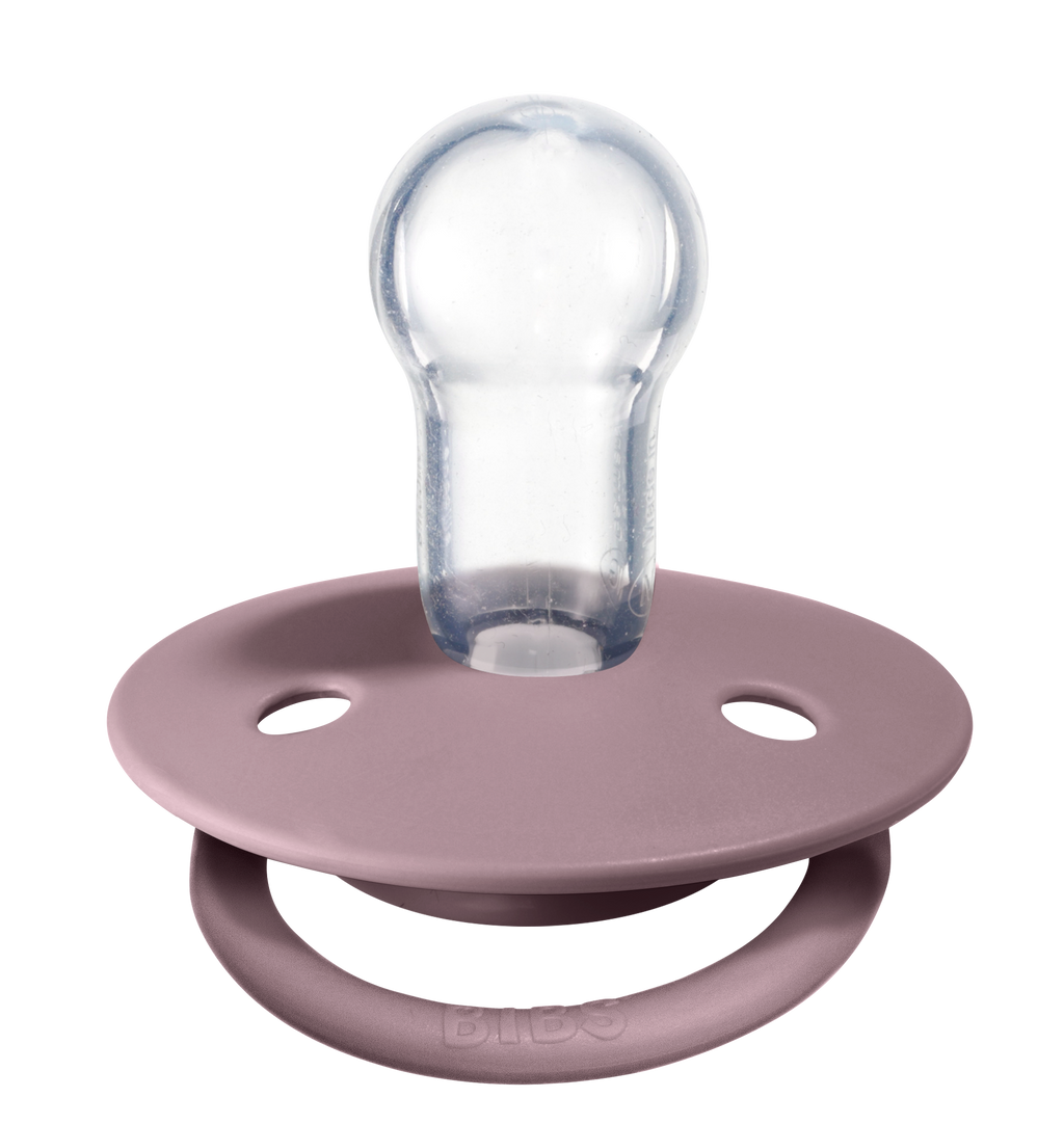 De Lux Silicone Pacifier 2 Pack - Dusky Lilac/Heather