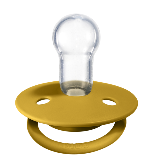 De Lux Silicone Pacifier 2 Pack - Mustard/Petrol