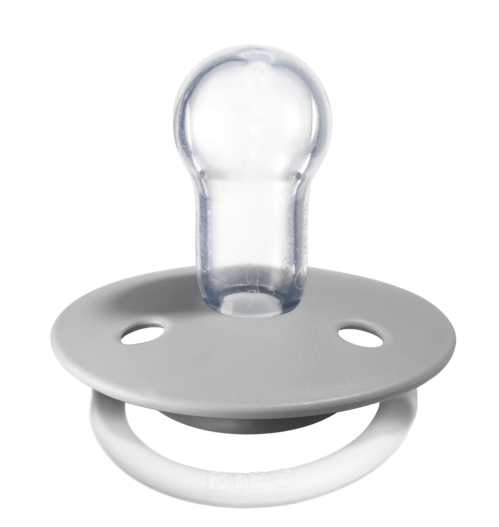 De Lux GLOW Silicone Pacifier 2 Pack - Sage/Cloud