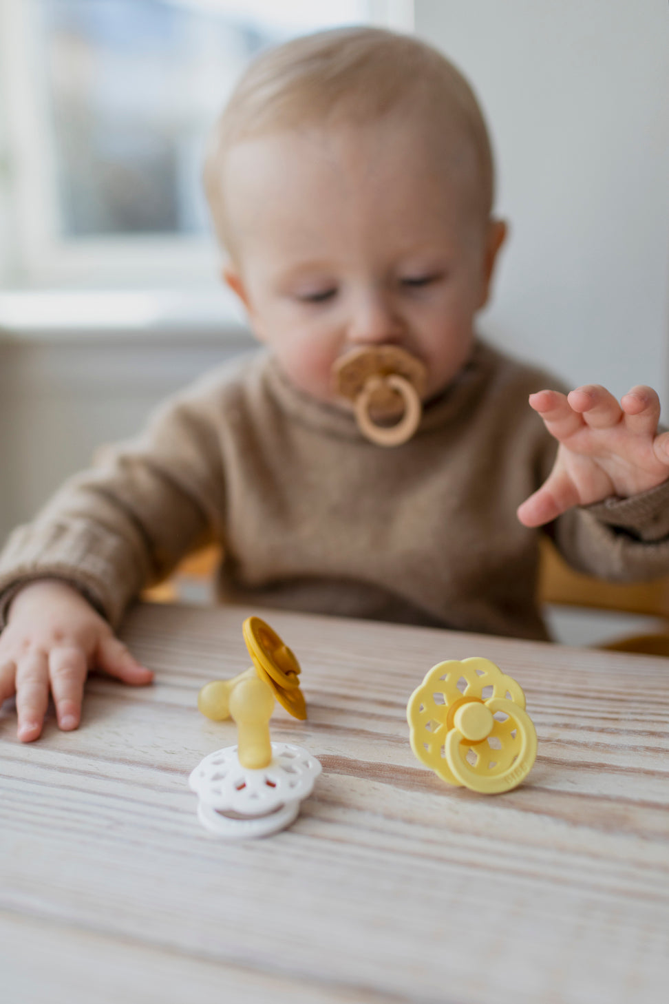 BIBS Boheme Pacifier 2 Pack - White/Sunshine