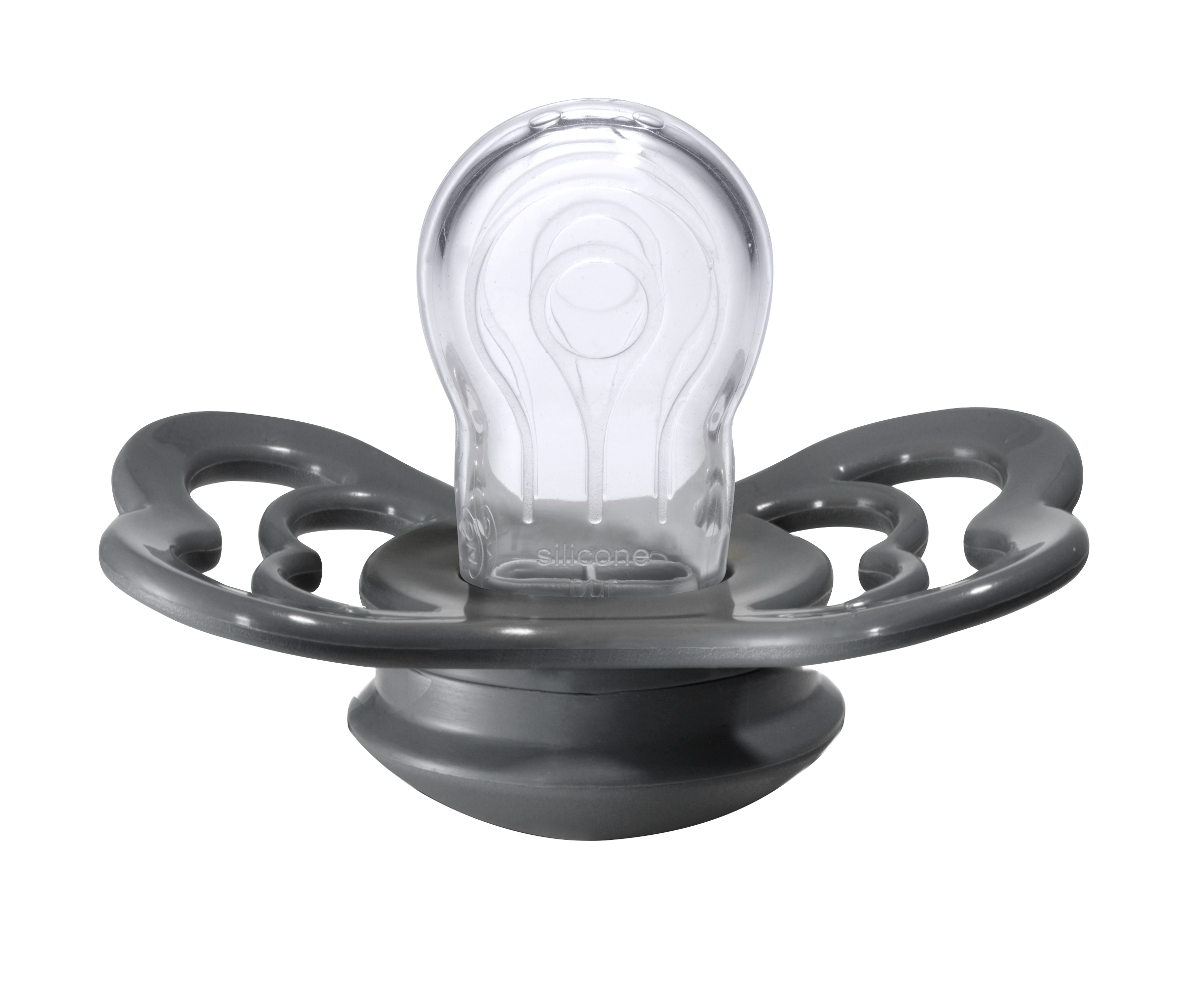 Supreme Silicone Pacifier 2 Pack - Iron/Baby Blue