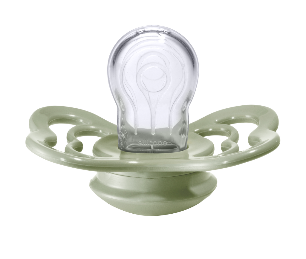 Supreme Silicone Pacifier 2 Pack - Ivory/Sage