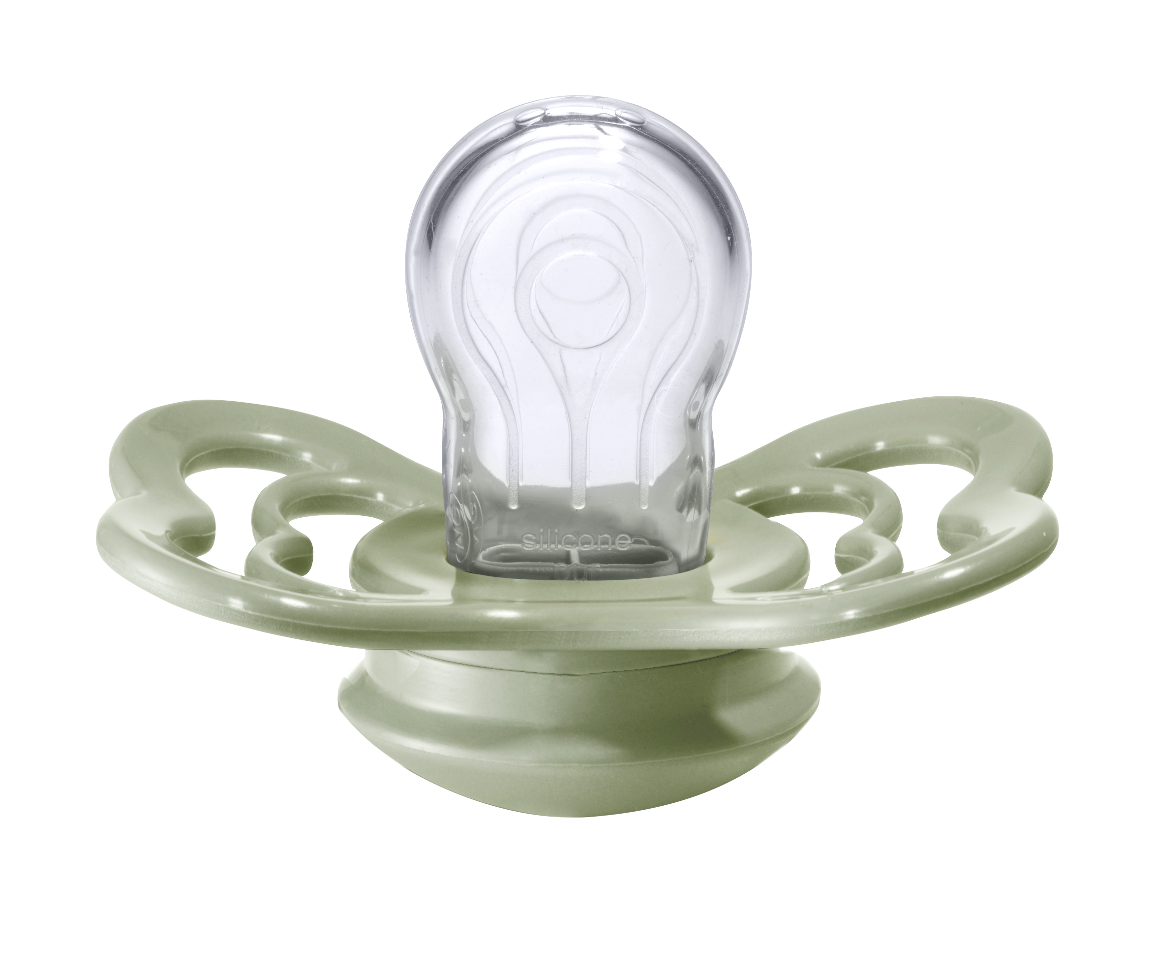 Supreme Silicone Pacifier 2 Pack - Ivory/Sage