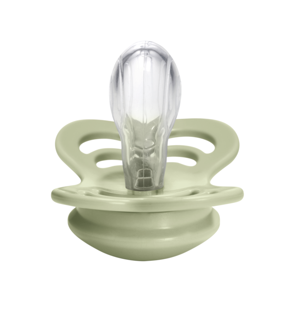 BIBS Supreme Silicone Pacifier 2 Pack - Ivory/Sage