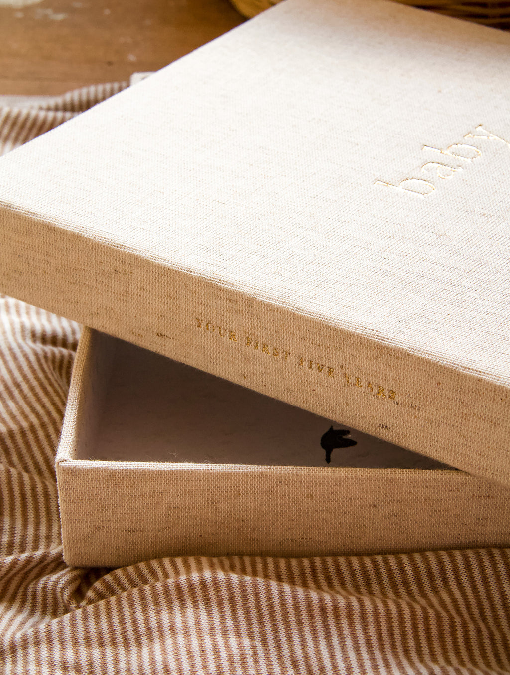 Write To Me - Baby Journal First Five Years - Oatmeal (Boxed)