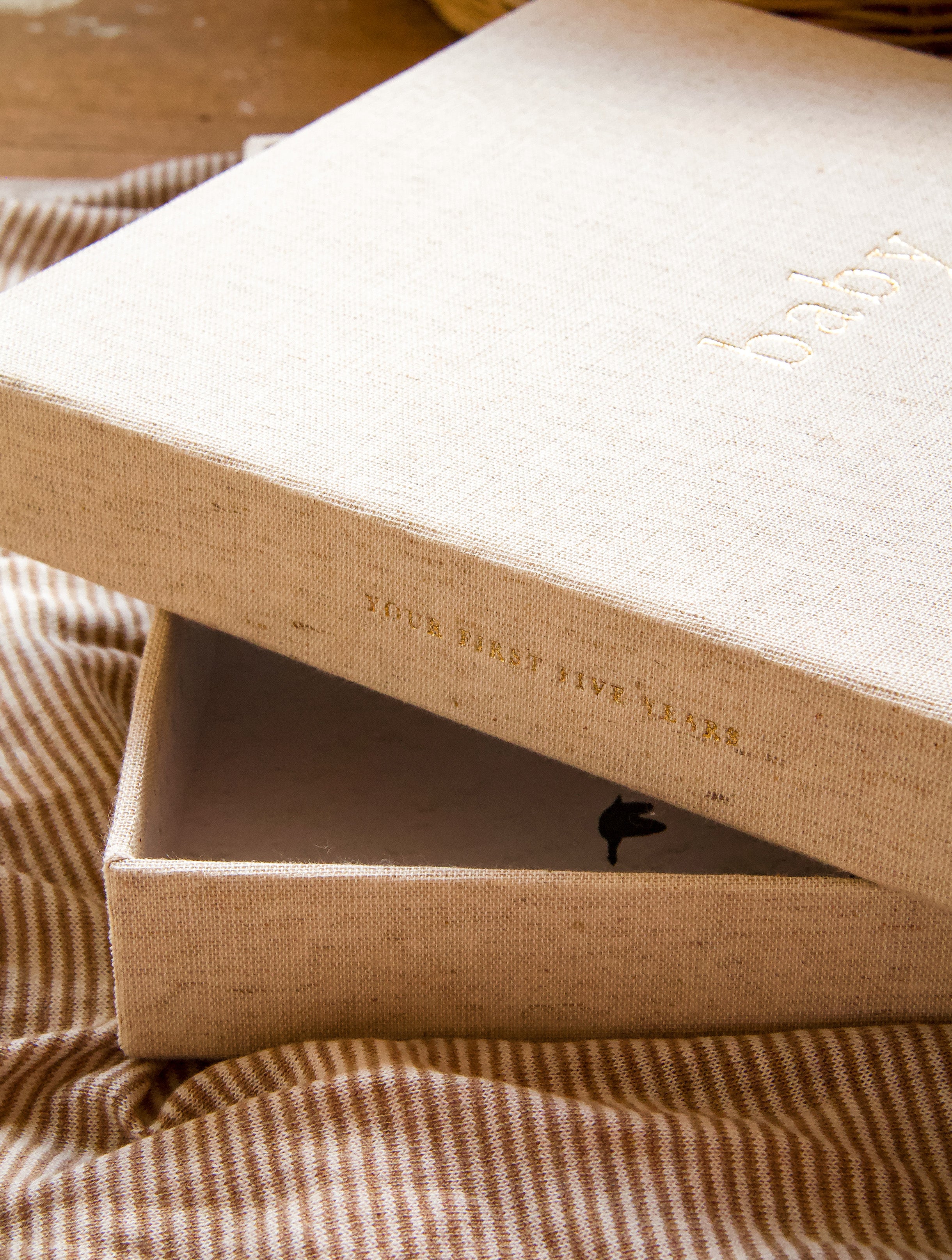 Write To Me - Baby Journal First Five Years - Oatmeal (Boxed)