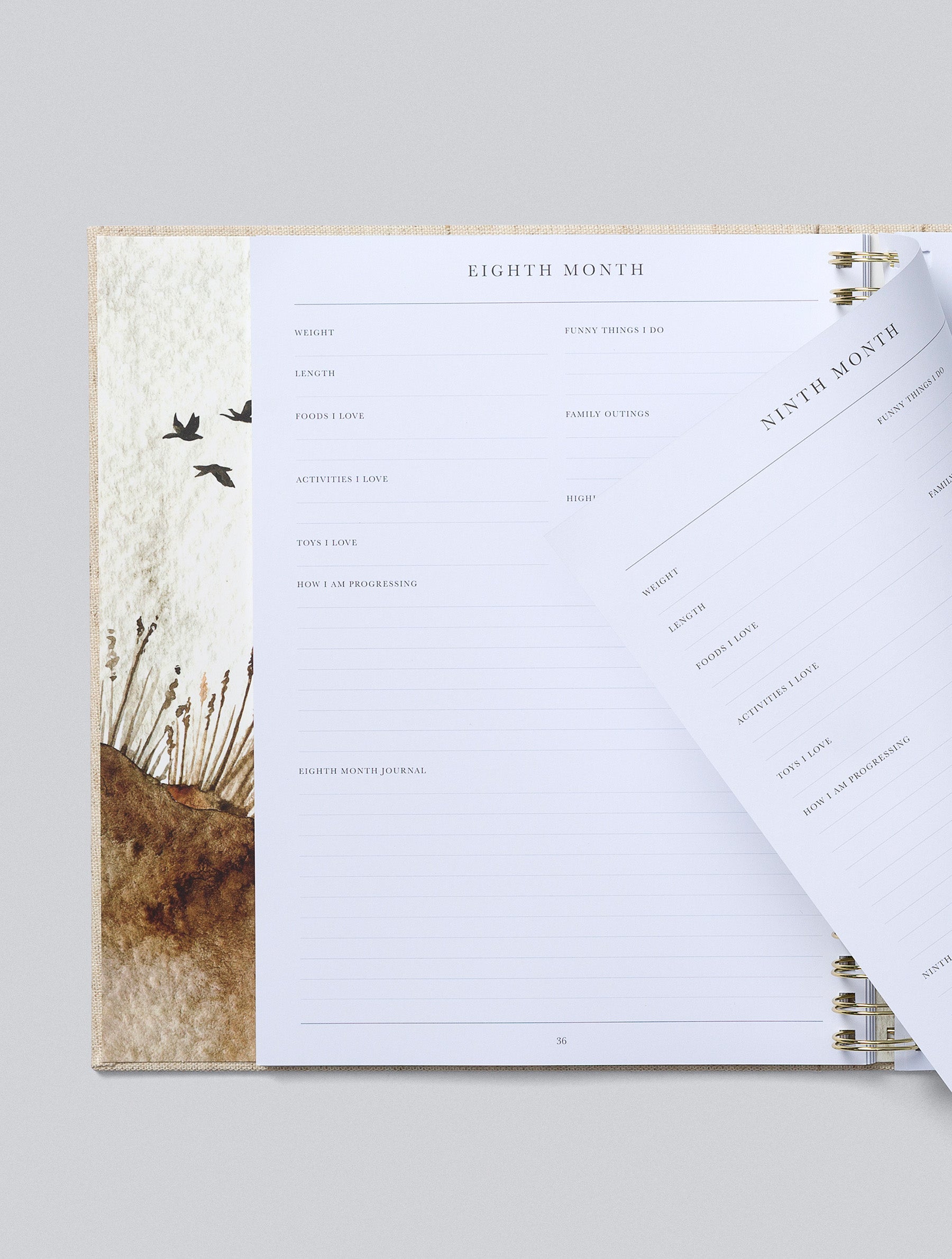 Write To Me - Baby Journal First Five Years - Oatmeal (Boxed)