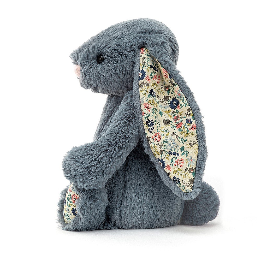 Jellycat Bashful Blossom Bunny Medium - Dusky Blue