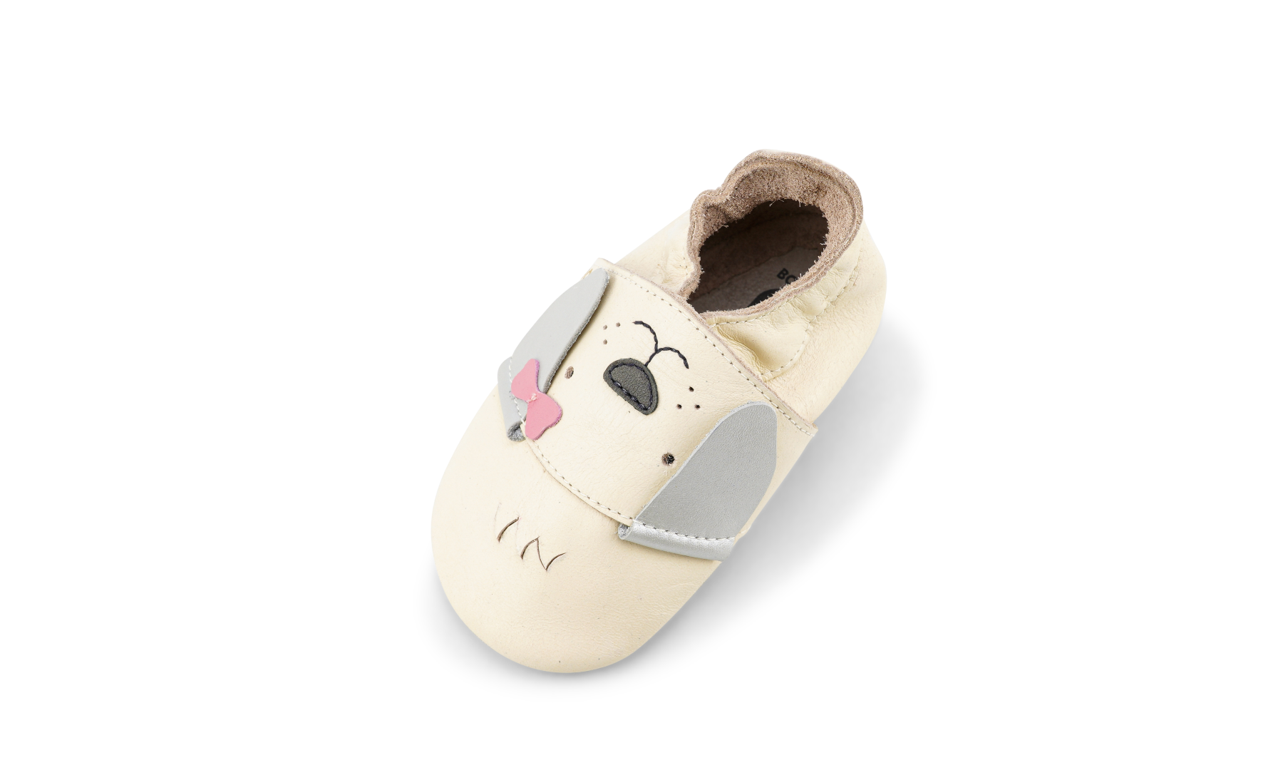 Bobux Soft Sole Little Bow Pup - Vanilla
