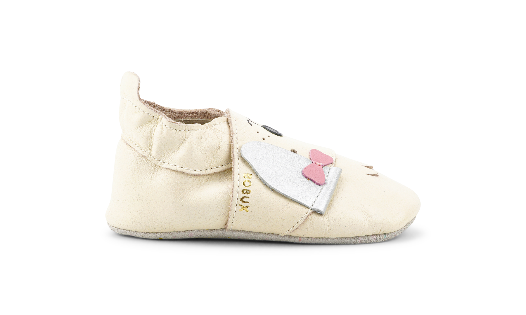 Bobux Soft Sole Little Bow Pup - Vanilla