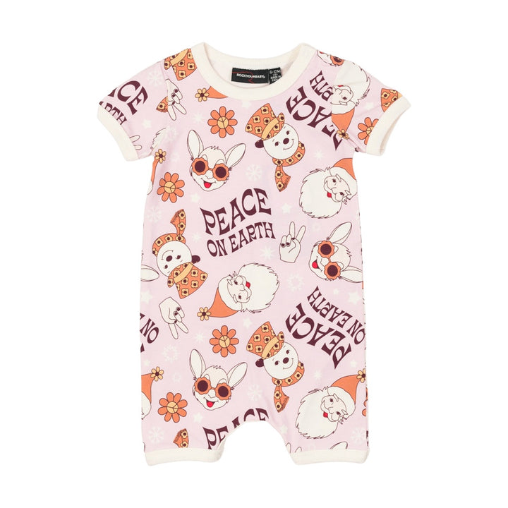 Rock Your Baby Peace On Earth Playsuit
