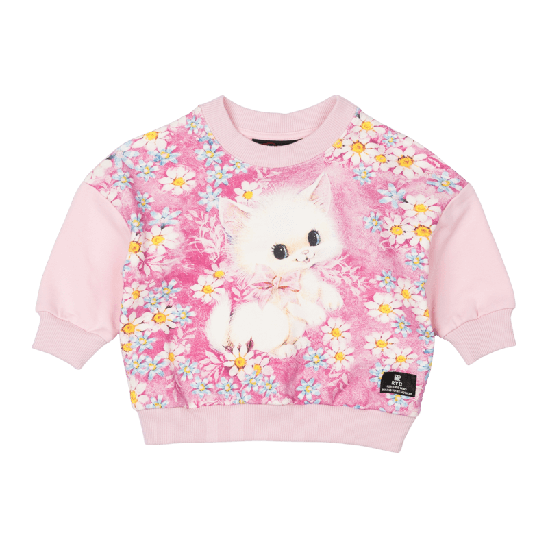 Rock Your Baby White Kitten Baby Sweatshirt