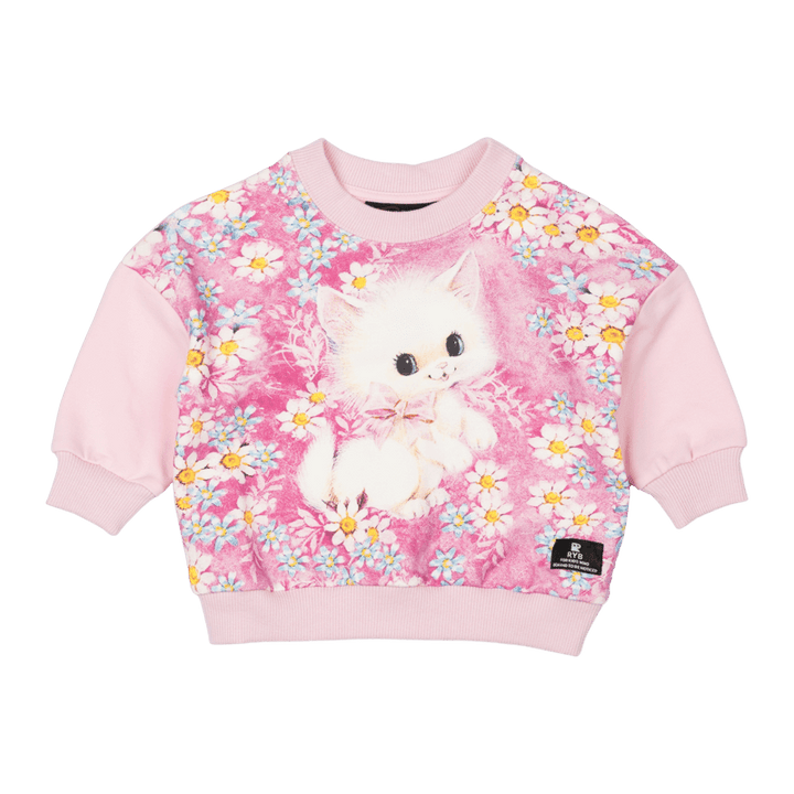 Rock Your Baby White Kitten Baby Sweatshirt