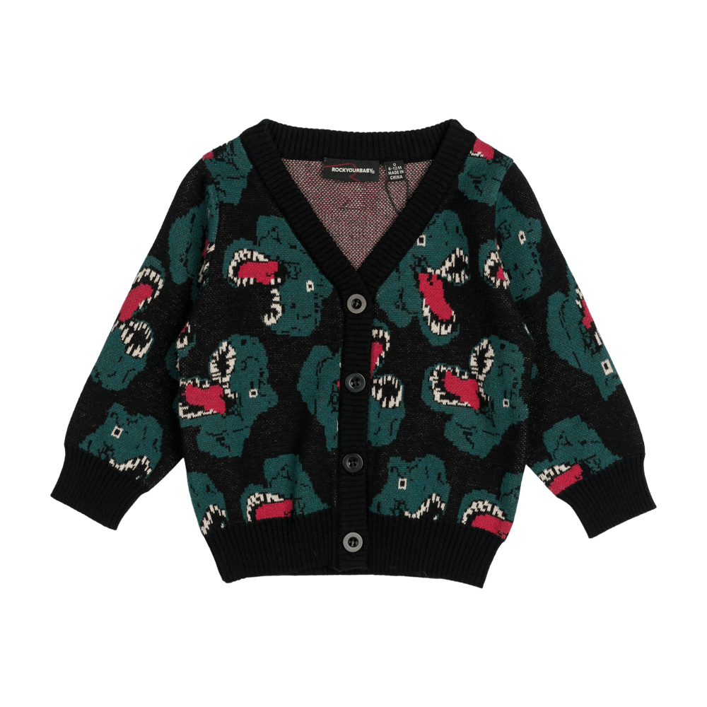 Babyhug 100% Cotton Knit Sleeveless Sando Dino Print - Red main image 1