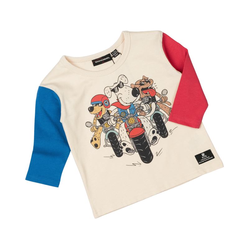 Rock Your Baby Pups On Bikes Baby Long Sleeve T-Shirt